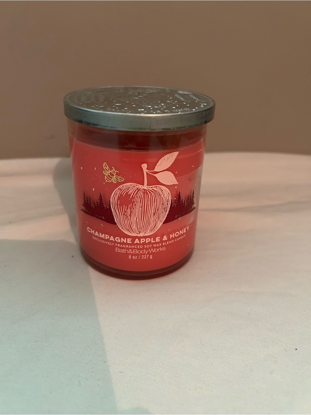 Bath & Body Works Champagne Apple & Honey Candle - Red Jar
